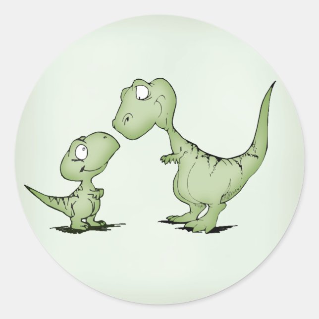 Sticker Rond Dinosaures (Devant)
