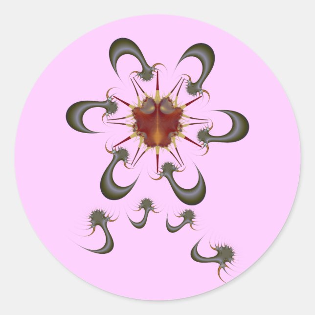 Sticker Rond Dinoverna Bogue avec Anti-Virus (Devant)
