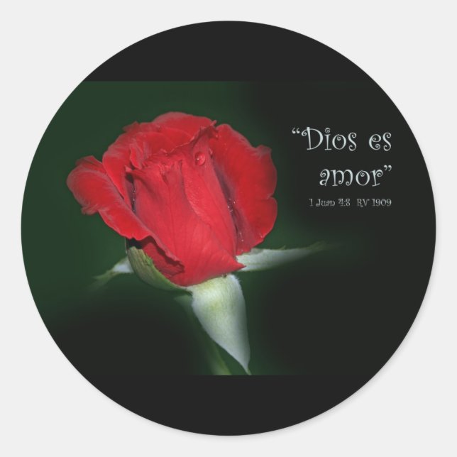 Sticker Rond Dios es Amor Etiqueta Engomada (Devant)
