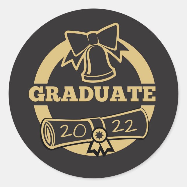 Sticker Rond Diplômé 2022 (Devant)