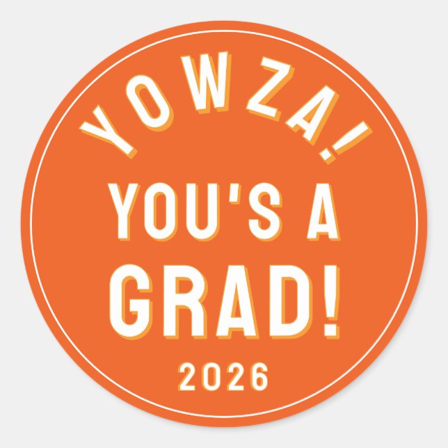 Sticker Rond Diplômé Créatif 2026 (Devant)