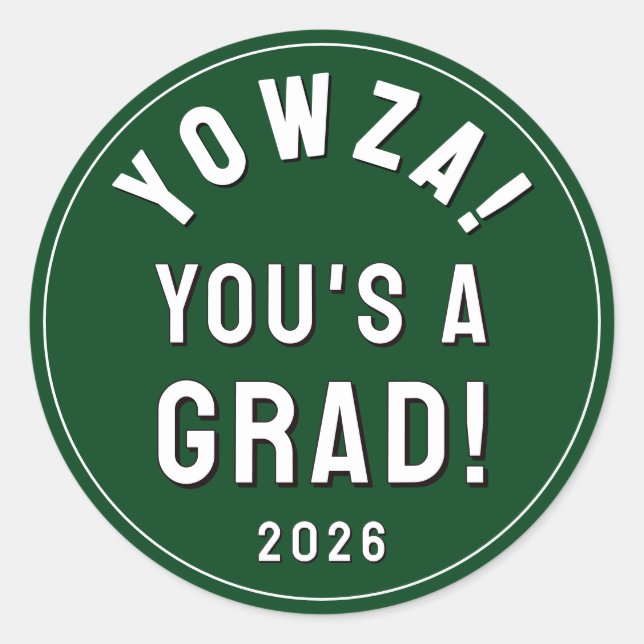 Sticker Rond Diplômé Créatif 2026 (Devant)