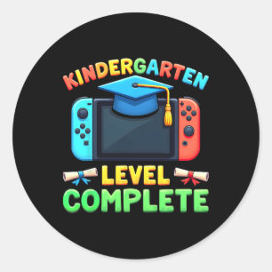 Sticker Rond Diplôme de fin de maternelle Cl 2025 garçon
