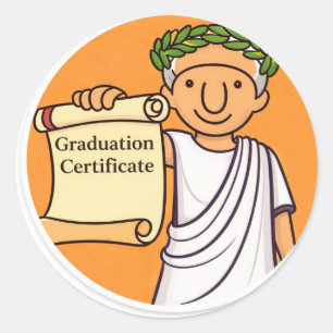 Sticker Rond Diplôme de fin d'études de la Rome antique César
