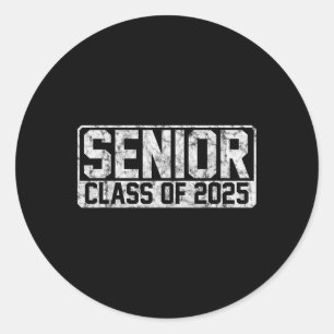 Sticker Rond Diplômé de la promotion 2025 Senior 2025 Remise de