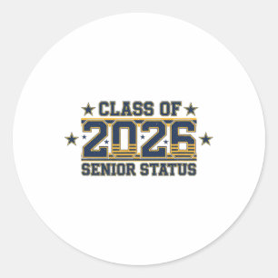 Sticker Rond Diplômé de la promotion 2026 Statut de senior