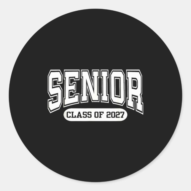Sticker Rond Diplômé de la promotion 2027 dos senior (Devant)
