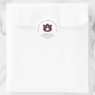 Sticker Rond Diplôme de l'Université d'Auburn   Auburn Tigers