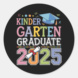 Sticker Rond Diplômé de maternelle 2025 École de fin d'études