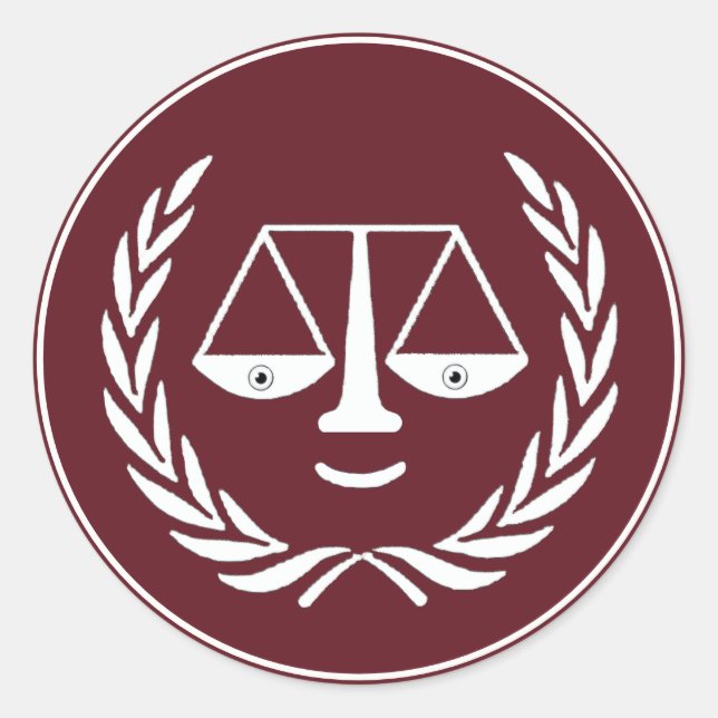 Sticker Rond Diplôme d'études de droit (Devant)