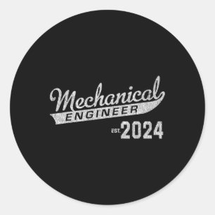 Sticker Rond Diplôme d'ingénieur 2024