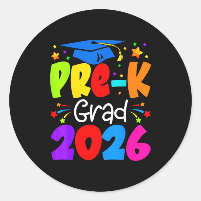 Sticker Rond Diplômé Maternelle 2026 (Devant)