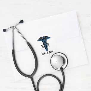 Sticker Rond Diplôme Médicale