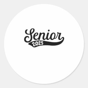 Sticker Rond Diplômé senior 2025 Dernier jour d'école