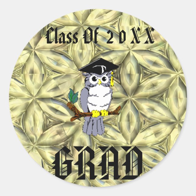 Sticker Rond Diplômes (Devant)