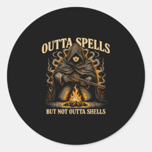 Sticker Rond Dire drôle sarcastique sorti des sorts mais pas so