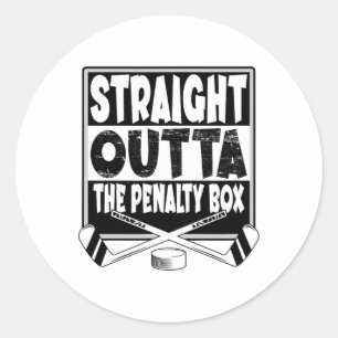 Sticker Rond Directement de la boîte de pénalité Icehockey Hock