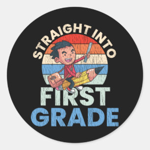 Sticker Rond Directement en première année Cadeau pour enfants