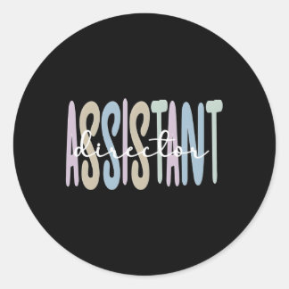 Sticker Rond Directeur adjoint Meilleur directeur adjoint Semai