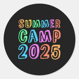 Sticker Rond Directeur de camp d'été pour enfants 2025 Équipe d