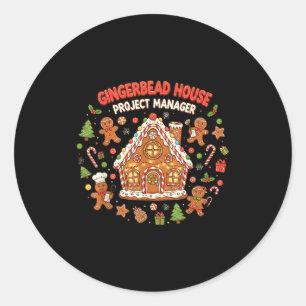 Sticker Rond Directeur de projet Maison en pain d'épices Cuisso