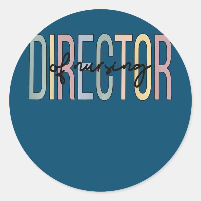 Sticker Rond Directeur Des Soins Infirmiers Boho Directeur Infi (Devant)
