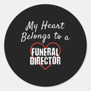 Sticker Rond Directeur Funéraire Mon Cœur Appartient À L'amour