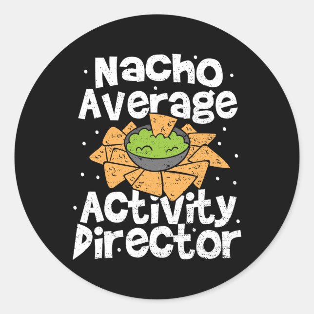 Sticker Rond Directeur Nacho Activité moyenne Directeur - Cinco (Devant)