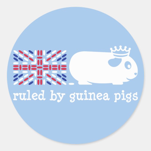 Sticker Rond Dirigé par les Cochons de Guinée (Devant)