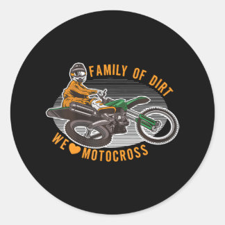 Sticker Rond Dirt Vélo Famille MX Motocross Motocross Racing