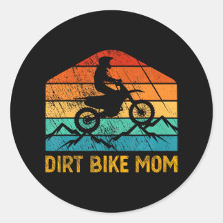 Sticker Rond Dirt Vélo Maman Motocross Maman