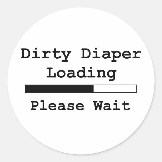 Sticker Rond Dirty Diaper Chargement... Veuillez patienter (Devant)