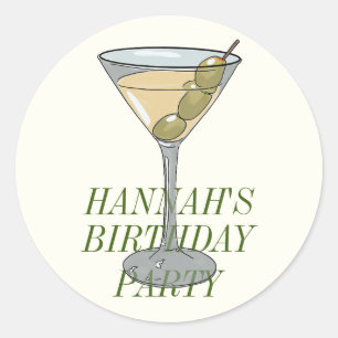 Sticker Rond Dirty Martini Anniversaire