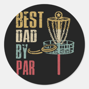 Sticker Rond Disc Golf Dad Best Dad By Par