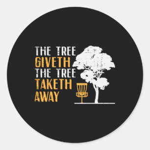 Sticker Rond Disc Golf Tree donne un coup de pied à Fun Frisbee