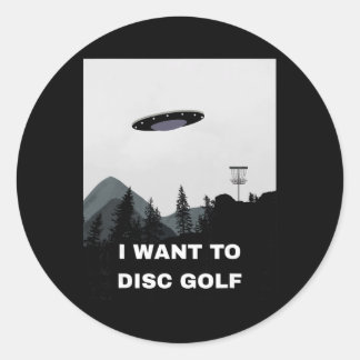 Sticker Rond Disc Golf Ufo 