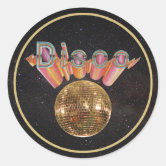 Danse disco fête musique silhouette notes cadeau' Autocollant