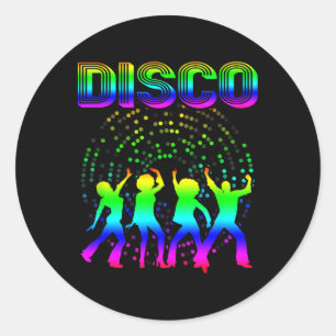 Sticker Rond Disco les années 70 Disco Chemise Thématique Danse