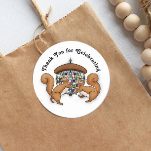 Sticker Rond Disco Merci écureuils