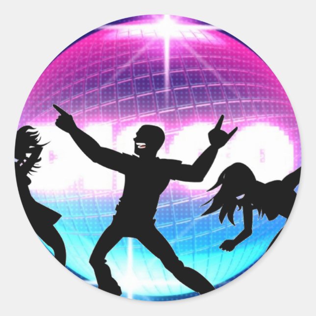 Sticker Rond Disco Nightclub (Devant)