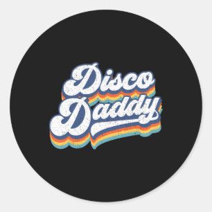 Sticker Rond Disco papa 60s les années 70 Costume de fête papa