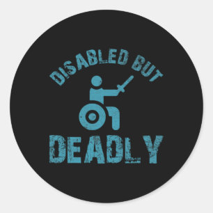 Sticker Rond Discours amusants pour les utilisateurs de fauteui
