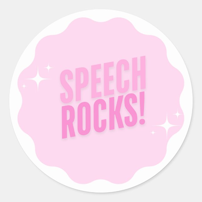 Sticker Rond DISCOURS ! Sticker-Cadeaux pour enseignant (Devant)