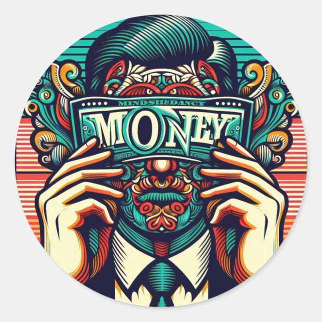 Sticker Rond Discussions financières (Devant)