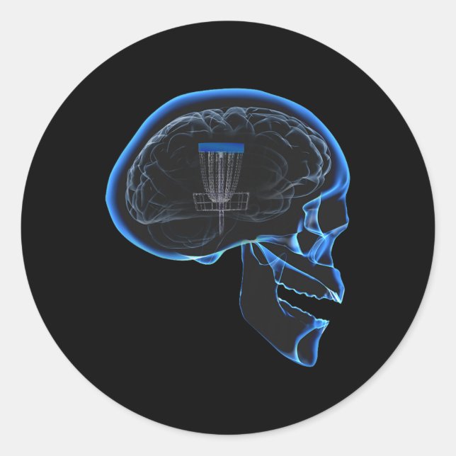 Sticker Rond Disk Golf On My Mind' Funny Disk Golf T Shirt - Me (Devant)