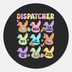 Sticker Rond Dispatcher Pâques Lapin Mignon Coquette Cowgirl Es