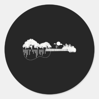 Sticker Rond Disque de Golf Flying Disque Golf Guitare