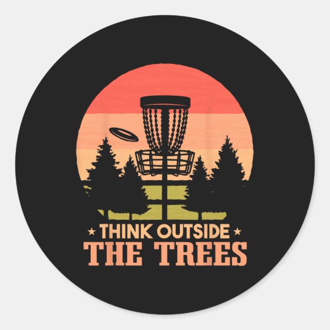 Sticker Rond Disque de golf Frisbee Golf Drôle _1  (Devant)