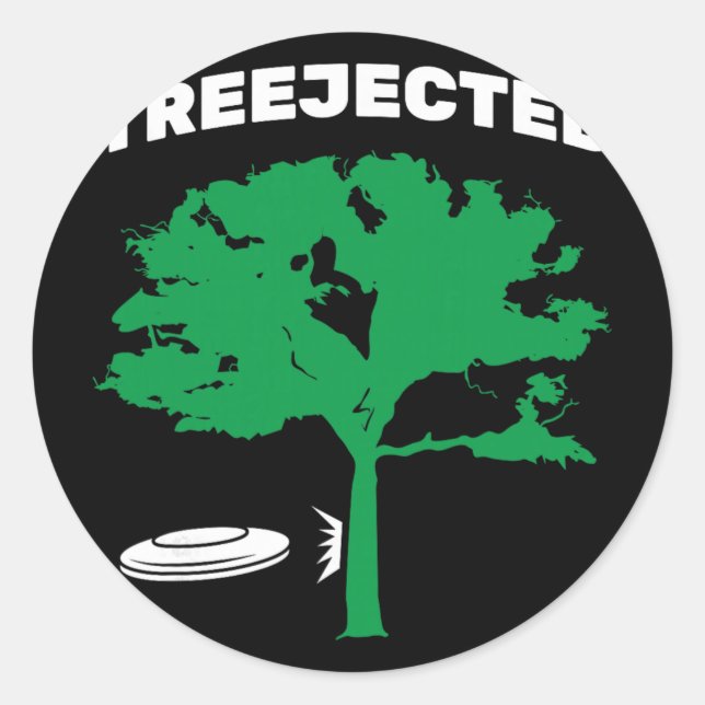 Sticker Rond Disque de golf volant Treejected (Devant)