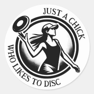 Sticker Rond Disque féminin personnalisé Golf